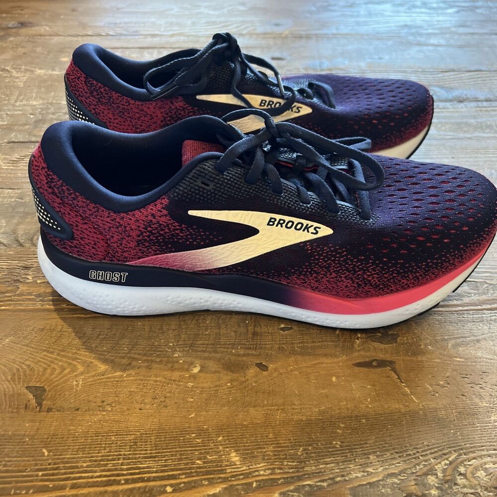 Brooks Ghost 13 Running ShoeWomen’s Size 10.5 Wide (D) Navy Pink Red No Insert